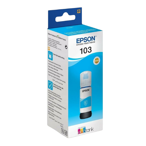 Epson 103 Noir - Bouteille d'encre Epson EcoTank d'origine (C13T00S14A)