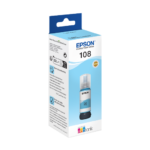 Epson 108 Cyan clair - Bouteille d'encre Epson EcoTank d'origine (C13T09C54A)