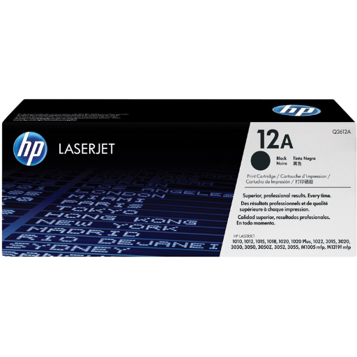 HP 12A Noir (Q2612A) - Toner HP LaserJet d'origine