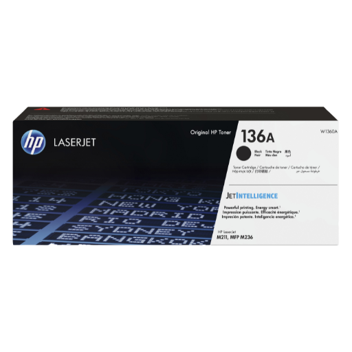 HP 136A Noir - Toner HP LaserJet d'origine (W1360A)