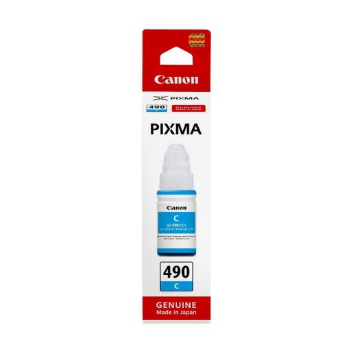 Canon GI-490 C Cyan - Bouteille d'encre Canon d'origine (0664C001AB)