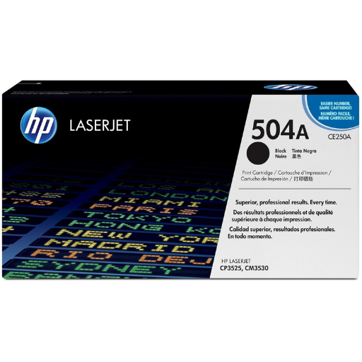 HP 504A Noir (CE250A) - Toner HP LaserJet d'origine