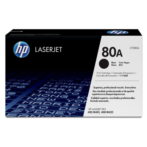 HP 80A Noir (CF280A) - Toner HP LaserJet d'origine