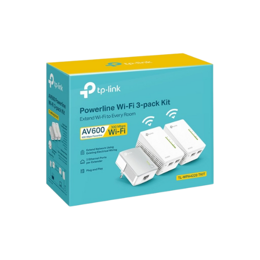 Pack de 3 CPL WiFi TP-link AV600 + WiFi N 300 Mbps (TL-WPA4220TKIT)